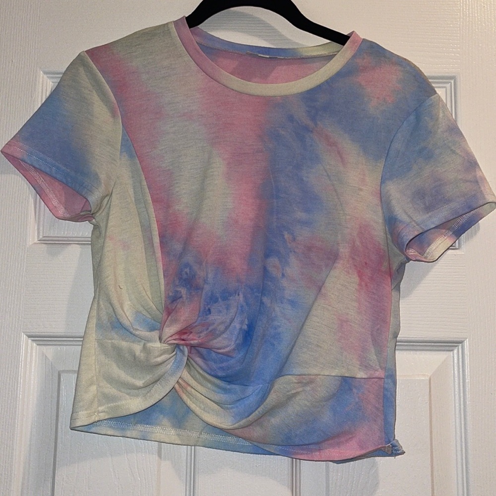 Superdown tie-dye crop top